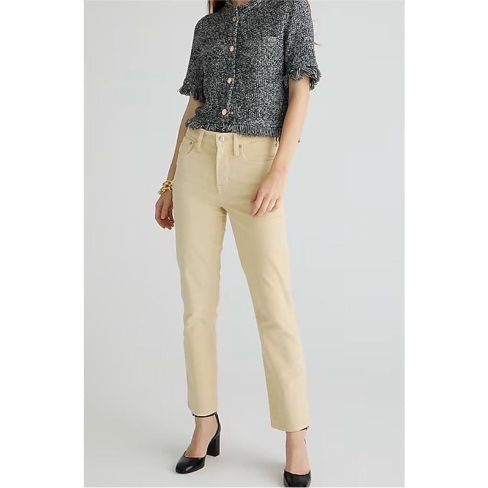 NWT J. Crew Corduroy 9" Vintage Slim Straight Trouser Pant Beige 32